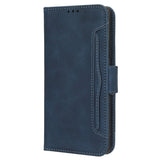 Motorola Edge 30 Fusion Leather Case w. Stand / Card Holder & Extra Card Pocket - Blue