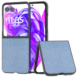 EIDERWOOD Motorola Razr 50 Ultra (5G) Vegan Leather Glitter Case - Blue