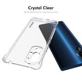 HTC U24 Pro (5G) Plastic Case with Shock Absorbing Corners - Transparent