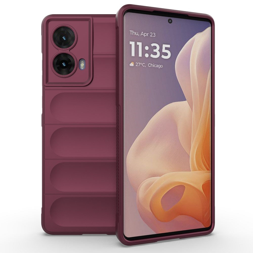 EIDERWOOD Motorola Moto G85 (5G) Flexible Plastic Case - Bordeaux Red