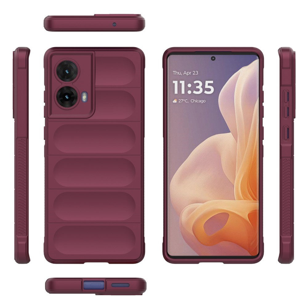 EIDERWOOD Motorola Moto G85 (5G) Flexible Plastic Case - Bordeaux Red