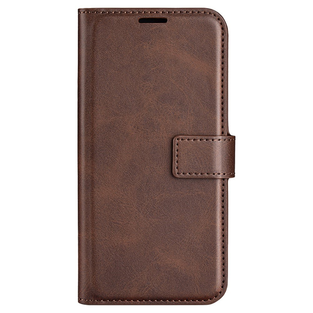 EIDERWOOD OnePlus Nord CE4 Lite (5G) Leather Flip Case w. Card Holder & Magnetic Closure - Brown