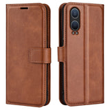 EIDERWOOD OnePlus Nord CE4 Lite (5G) Leather Flip Case w. Card Holder & Magnetic Closure - Light Brown