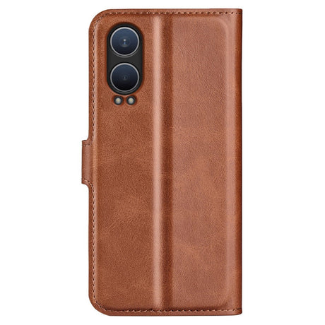 EIDERWOOD OnePlus Nord CE4 Lite (5G) Leather Flip Case w. Card Holder & Magnetic Closure - Light Brown