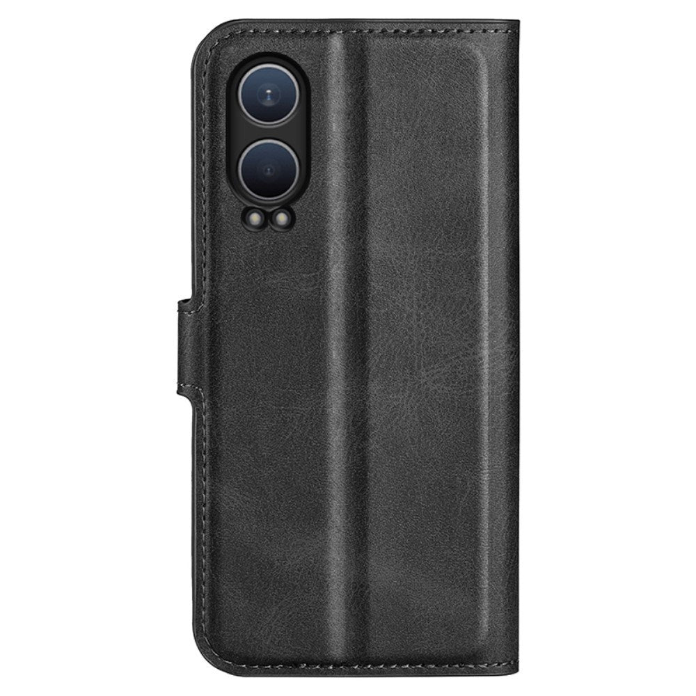 EIDERWOOD OnePlus Nord CE4 Lite (5G) Leather Flip Case w. Card Holder & Magnetic Closure - Black