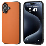 EIDERWOOD iPhone 16 Leather Coated Plastic Case - Orange