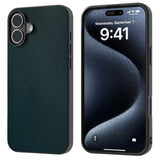 EIDERWOOD iPhone 16 Leather Coated Plastic Case - Dark Green