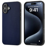 EIDERWOOD iPhone 16 Leather Coated Plastic Case - Blue