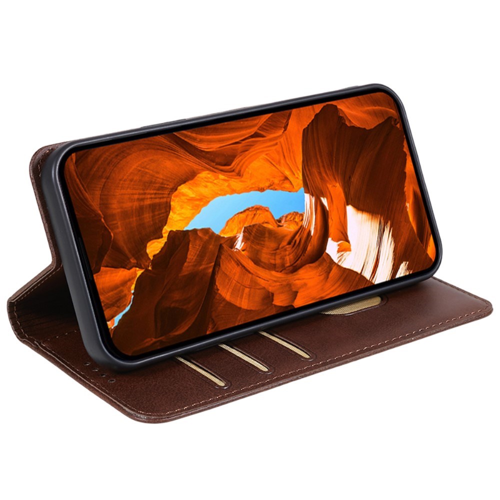 EIDERWOOD OnePlus Nord 4 Leatherette Flip Case with Stand Function & Card Holder - Brown