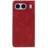 EIDERWOOD OnePlus Nord 4 Leatherette Flip Case with Stand Function & Card Holder - Red