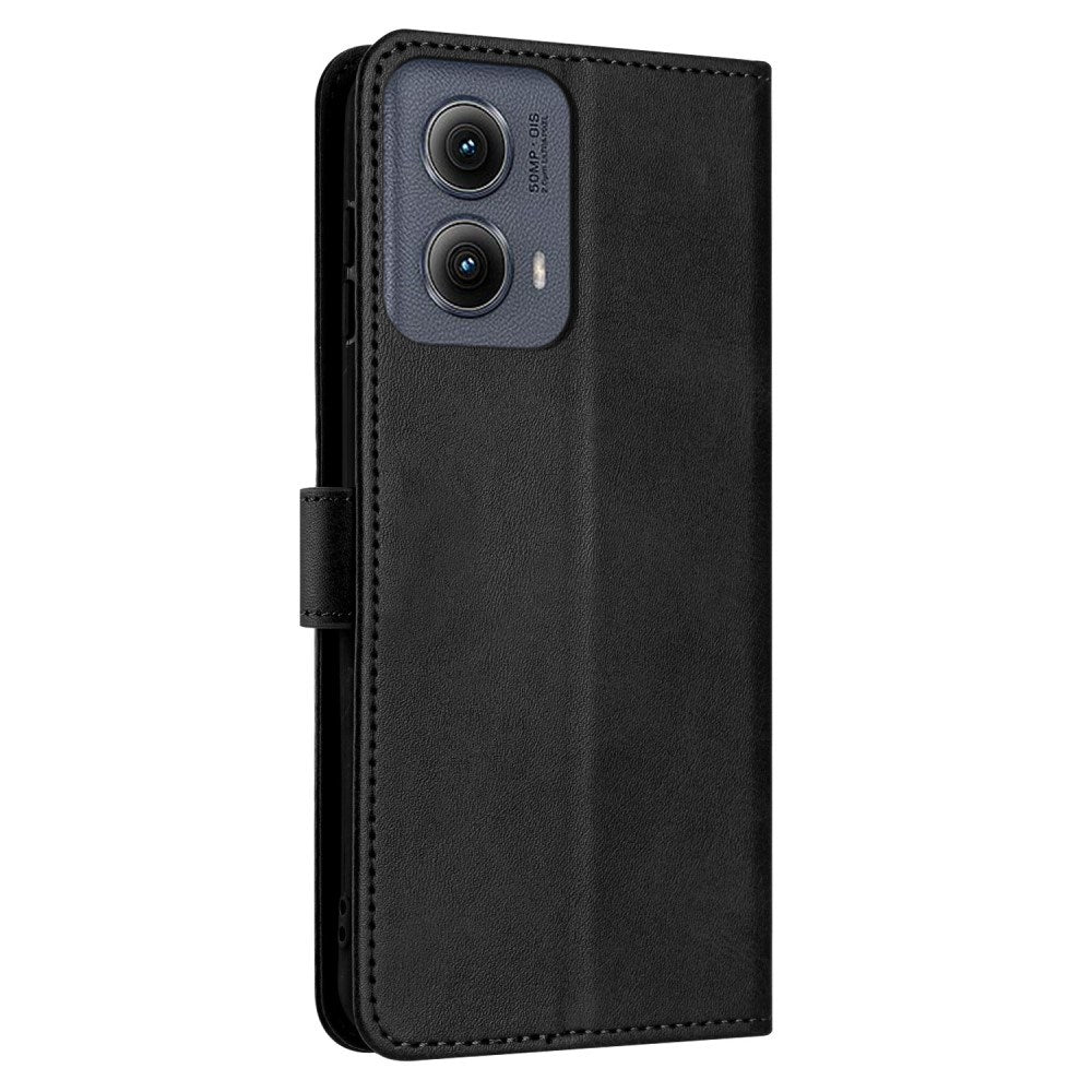 EIDERWOOD Motorola G85 (5G) Imitation Leather case w. Wallet & Strap - Black