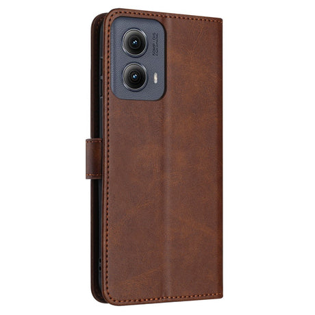 EIDERWOOD Motorola G85 (5G) Imitation Leather case w. Wallet & Strap - Brown