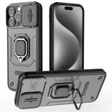 EIDERWOOD iPhone 16 Pro Max Tough Case w. Magnetic Kickstand & Cam Slider - Black