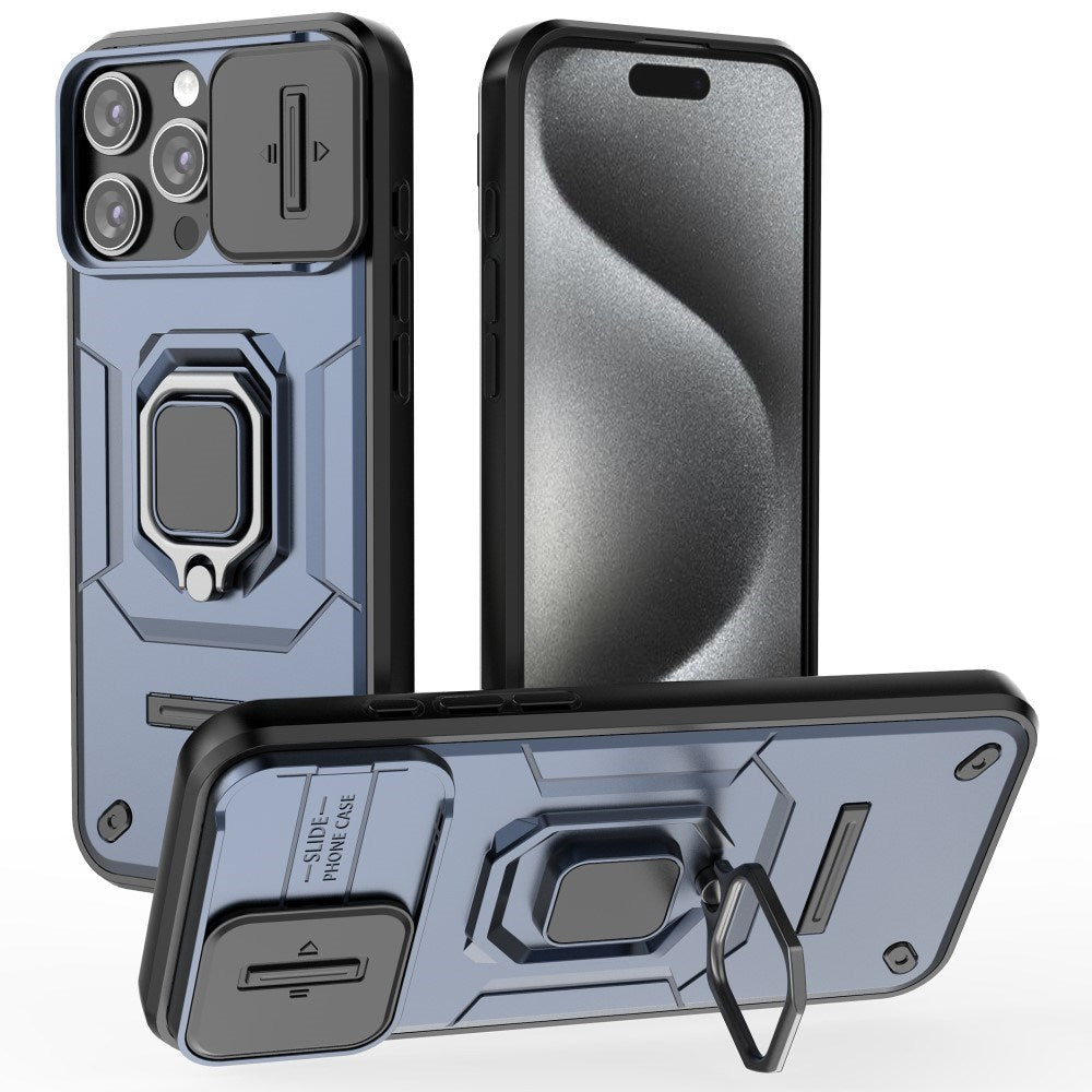 EIDERWOOD iPhone 16 Pro Max Tough Case w. Magnetic Kickstand & Cam Slider - Grey