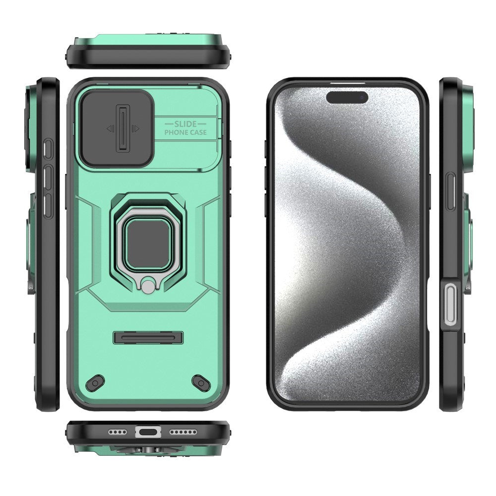 EIDERWOOD iPhone 16 Pro Max Tough Case w. Magnetic Kickstand & Cam Slider - Green