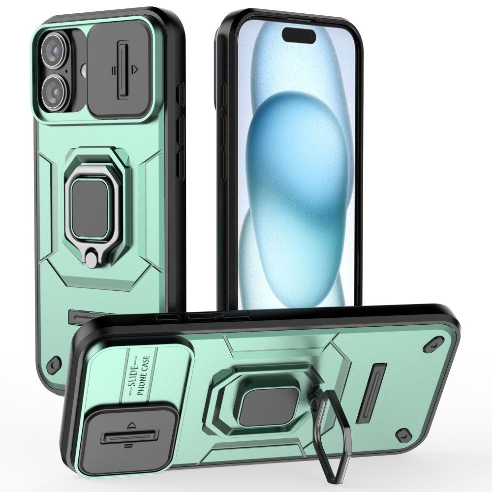 EIDERWOOD iPhone 16 Plus Tough Case w. Magnetic Kickstand & Cam Slider - Green