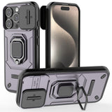 EIDERWOOD iPhone 16 Pro Tough Case w. Magnetic Kickstand & Cam Slider - Purple