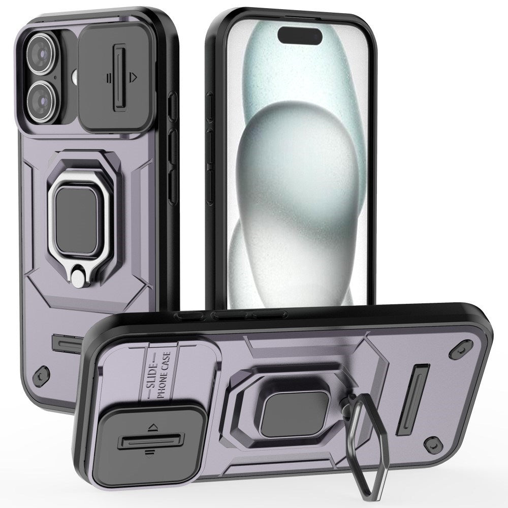 EIDERWOOD iPhone 16 Tough Case w. Magnetic Kickstand & Cam Slider - Purple