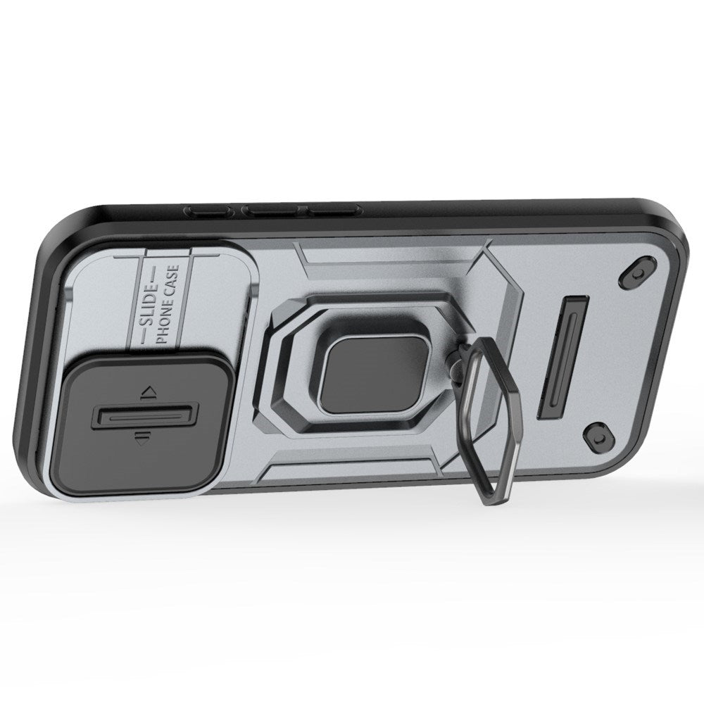 EIDERWOOD iPhone 16 Tough Case w. Magnetic Kickstand & Cam Slider - Grey