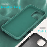 EIDERWOOD iPhone 16 Pro Max Lined Silicone Case - Dark Green