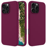 EIDERWOOD iPhone 16 Pro Max Lined Silicone Case - Wine Red
