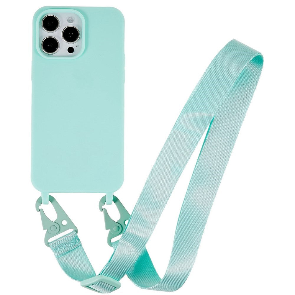 iPhone 16 Pro EIDERWOOD Flexible Plastic Case with Strap - Mint Green