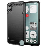 EIDERWOOD Nothing CMF Phone 1 Brushed Carbon Fiber Flexible Plastic Case - Black