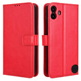 EIDERWOOD Nothing CMF Phone 1 Faux Leather Flip Case with Strap - Red