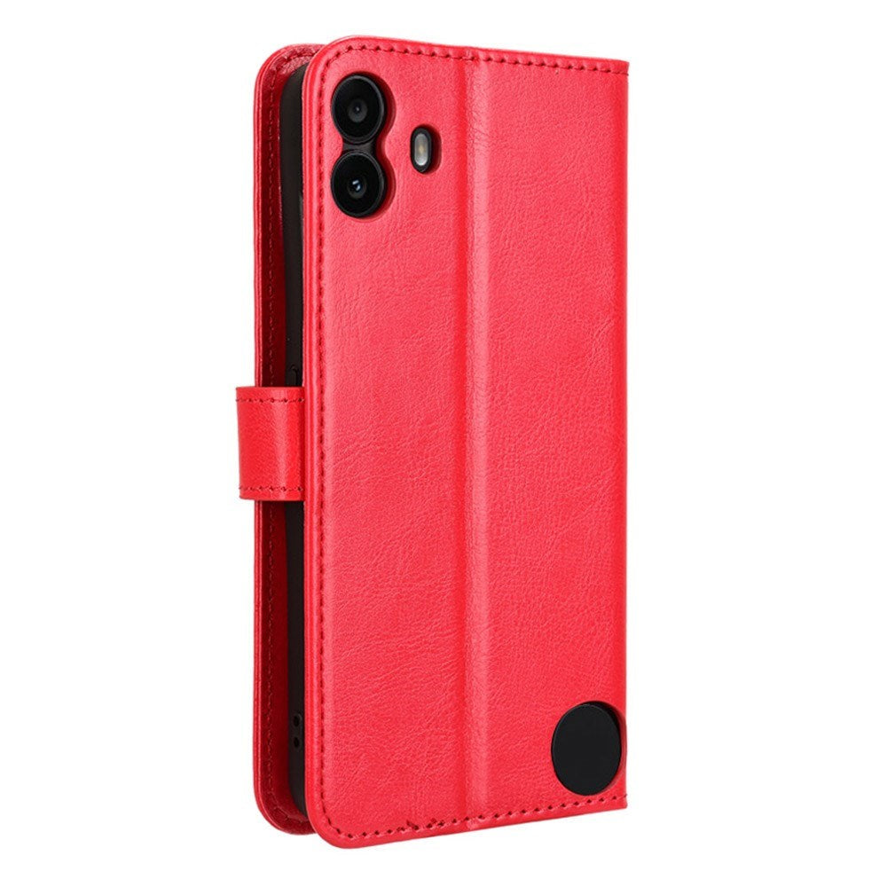 EIDERWOOD Nothing CMF Phone 1 Faux Leather Flip Case with Strap - Red