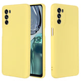 Motorola Moto G62 Silicone Case w. Strap - Yellow