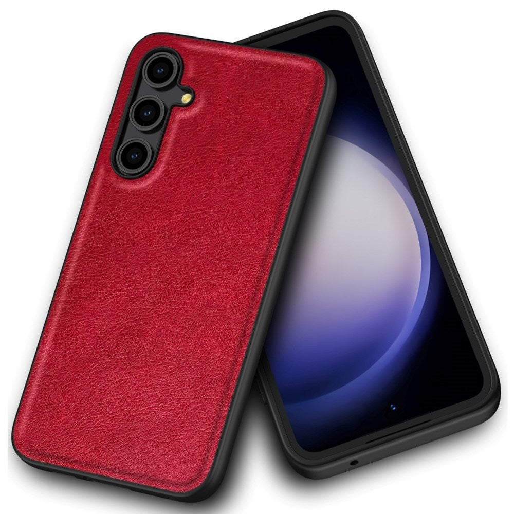 EIDERWOOD Samsung Galaxy A16 Leather Case m. Flexible Plastic Edges - Red