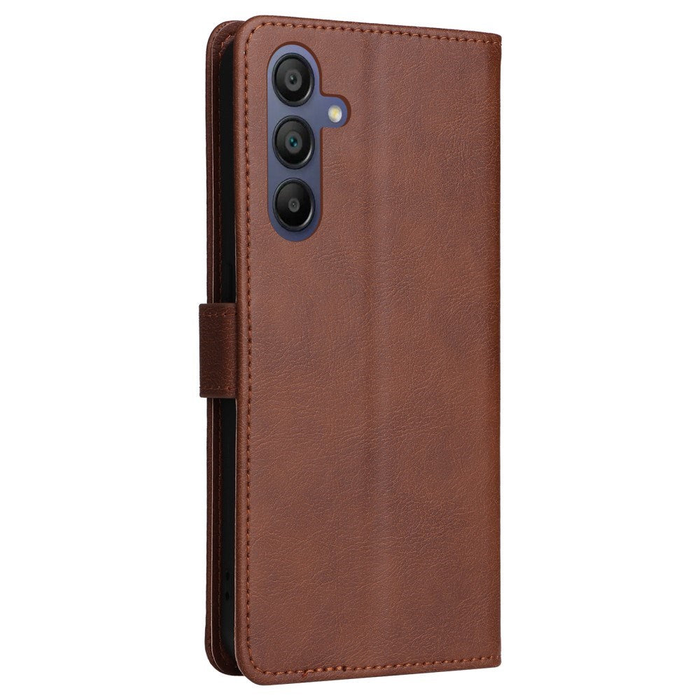 Samsung Galaxy A16 (4G/5G) Artificial Leather Flip Case w. Wallet - Brown