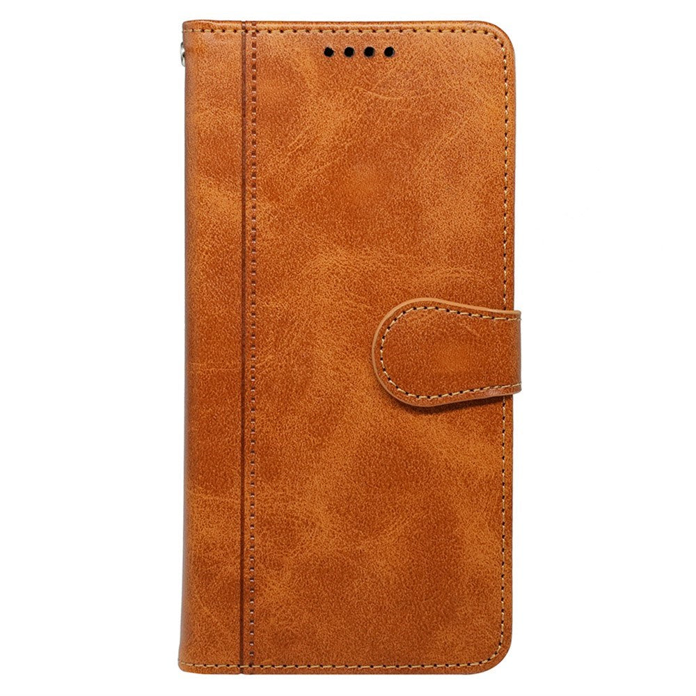 EIDERWOOD iPhone 16 Pro Leather Flip Case w. Stand Function & Wallet - Light Brown