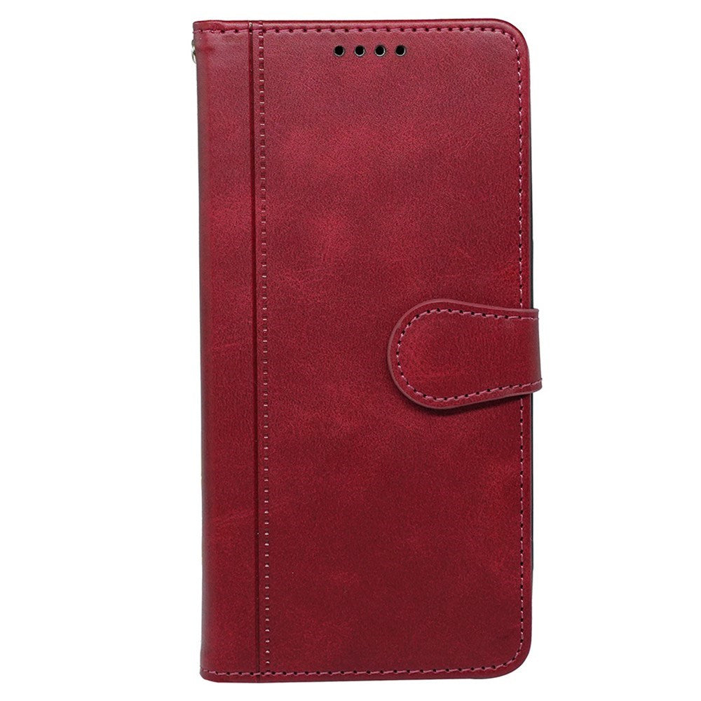 EIDERWOOD iPhone 16 Leather Flip Case w. Stand Function & Wallet - Red