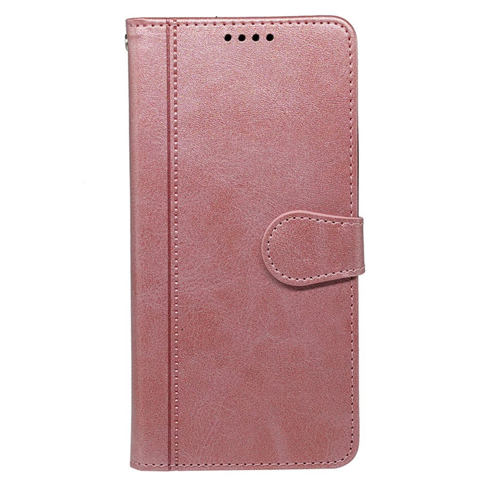 EIDERWOOD iPhone 16 Leather Flip Case w. Stand Function & Wallet - Rose Gold