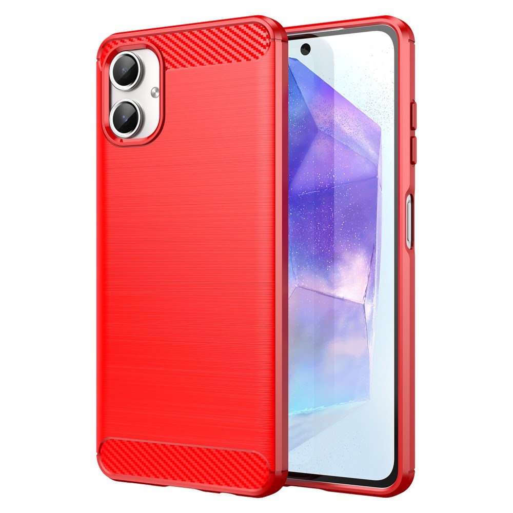 EIDERWOOD Samsung Galaxy A06 Brushed Carbon Plastic Case - Red