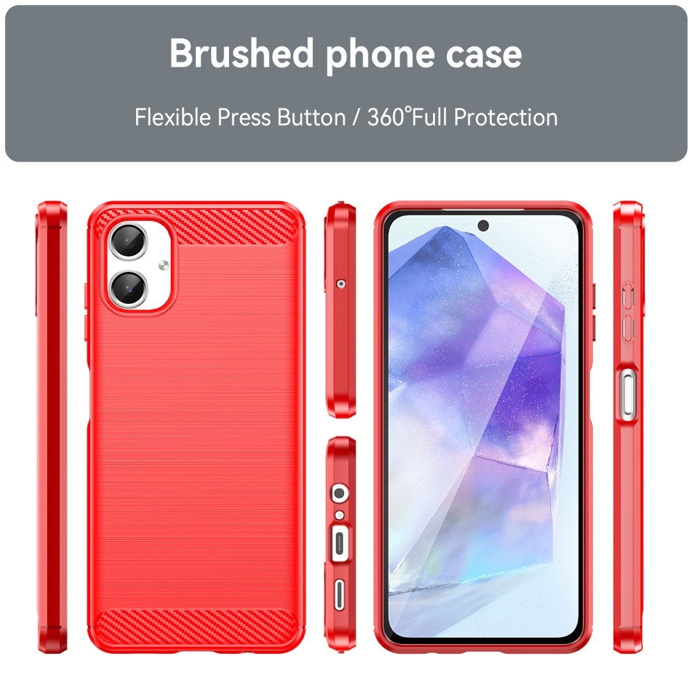 EIDERWOOD Samsung Galaxy A06 Brushed Carbon Plastic Case - Red