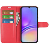 EIDERWOOD Samsung Galaxy A06 Litchi Leather Flip Case with Wallet - Red