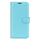 EIDERWOOD Samsung Galaxy A06 Litchi Leather Flip Case w. Wallet - Blue