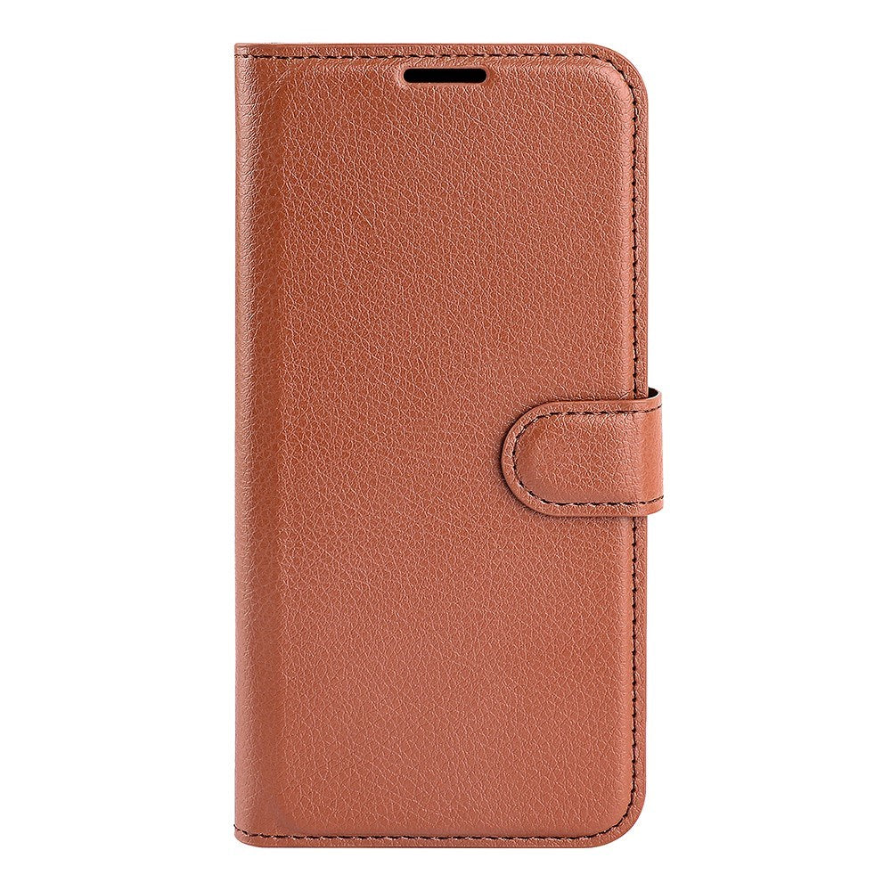 EIDERWOOD Samsung Galaxy A06 Litchi Leather Flip Case w. Wallet - Brown