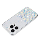 iPhone 16 Pro Max EIDERWOOD Flexible Plastic Glitter Case – Transparent / White