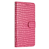 EIDERWOOD Samsung Galaxy A06 Flip Case With Crocodile Pattern - Vegan Leather - Pink