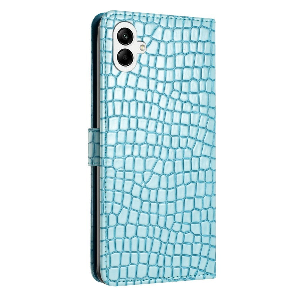 EIDERWOOD Samsung Galaxy A06 Flip Case With Crocodile Pattern - Vegan Leather - Blue