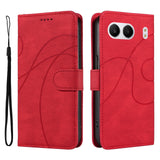 EIDERWOOD OnePlus Nord 4 Patterned Leather Case with Wallet & Strap - Red