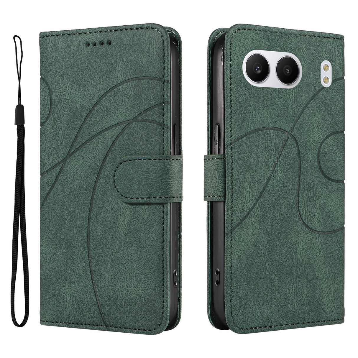 EIDERWOOD OnePlus Nord 4 Patterned Leather Case with Wallet & Strap - Green