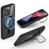 iPhone 16 Pro Max ESR Kickstand Hybrid Case - MagSafe Compatible - Transparent / Black