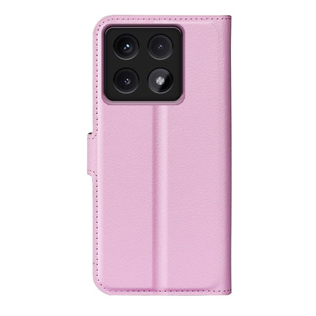 EIDERWOOD Xiaomi 14T Litchi Leather Wallet Case - Pink