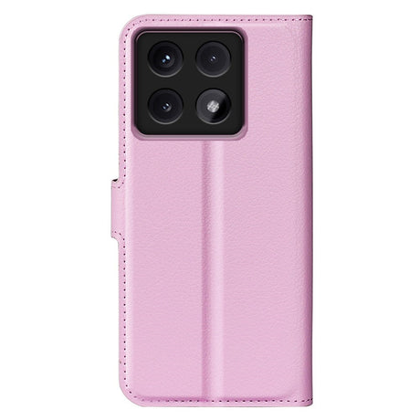 EIDERWOOD Xiaomi 14T Pro Litchi Leather Wallet Case - Pink