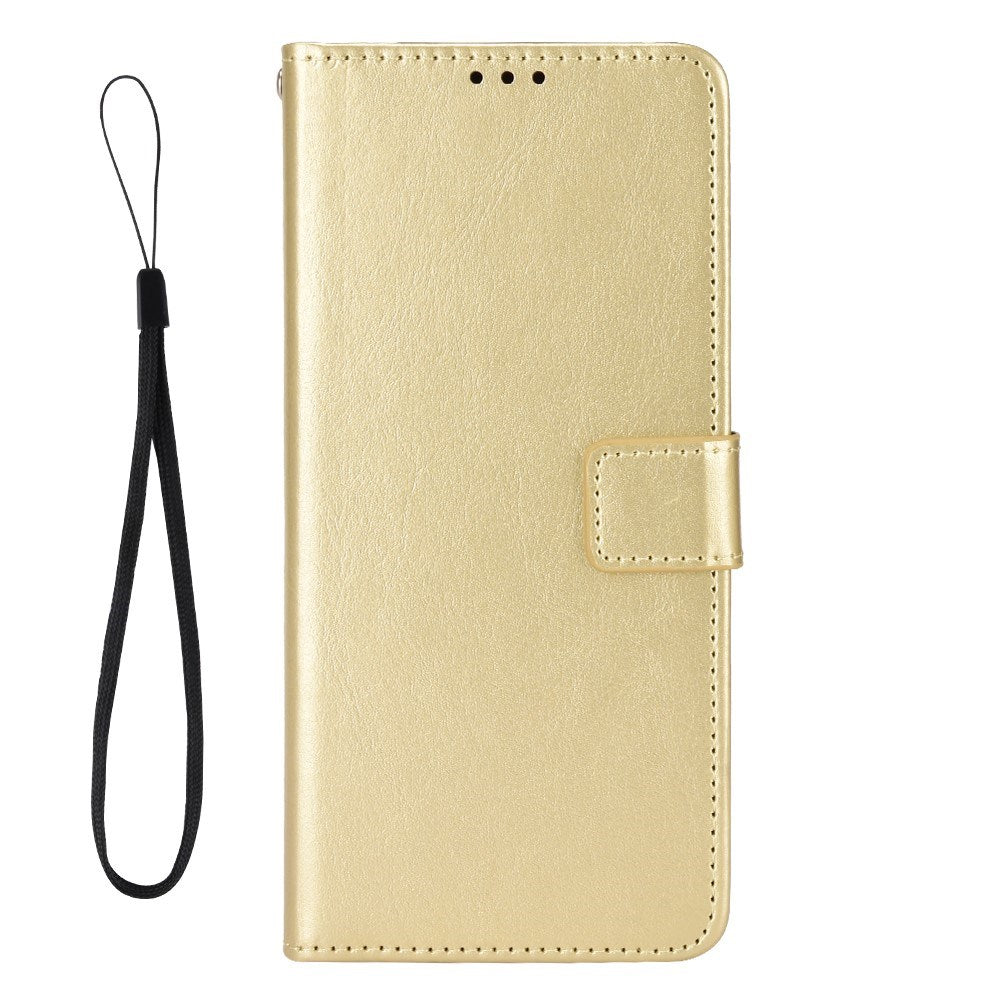 EIDERWOOD Oppo A60 / A40M / A40 Faux Leather Flip Case with Strap - Gold