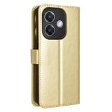 EIDERWOOD Oppo A60 / A40M / A40 Faux Leather Flip Case with Strap - Gold